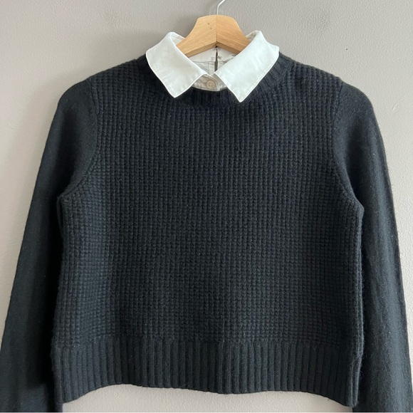 Veronica Beard Mixed Media Sweater Wool Cashmere Waffle Knit Sz M DIY *Holes - Picture 3 of 16